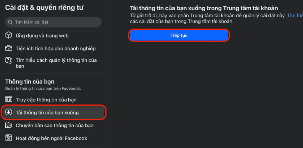 Tải dữ liệu